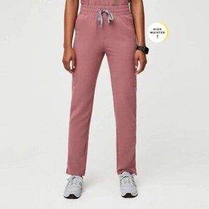 NWT Figs Yola High Waisted Scrub Women Pants (PETITE XXS) - Mauve